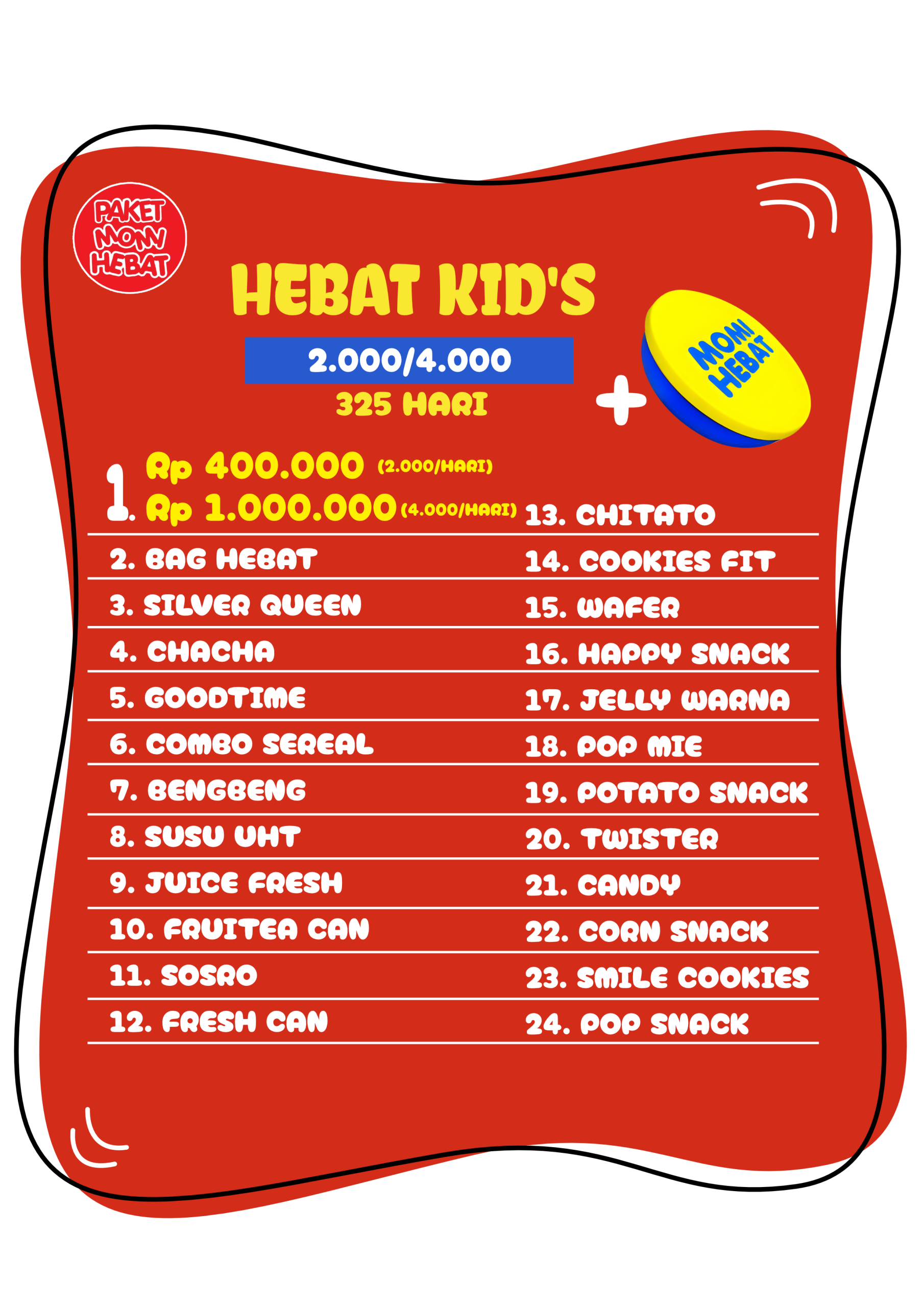 5 Paket Momi Hebat - Paket Hebat Kid's