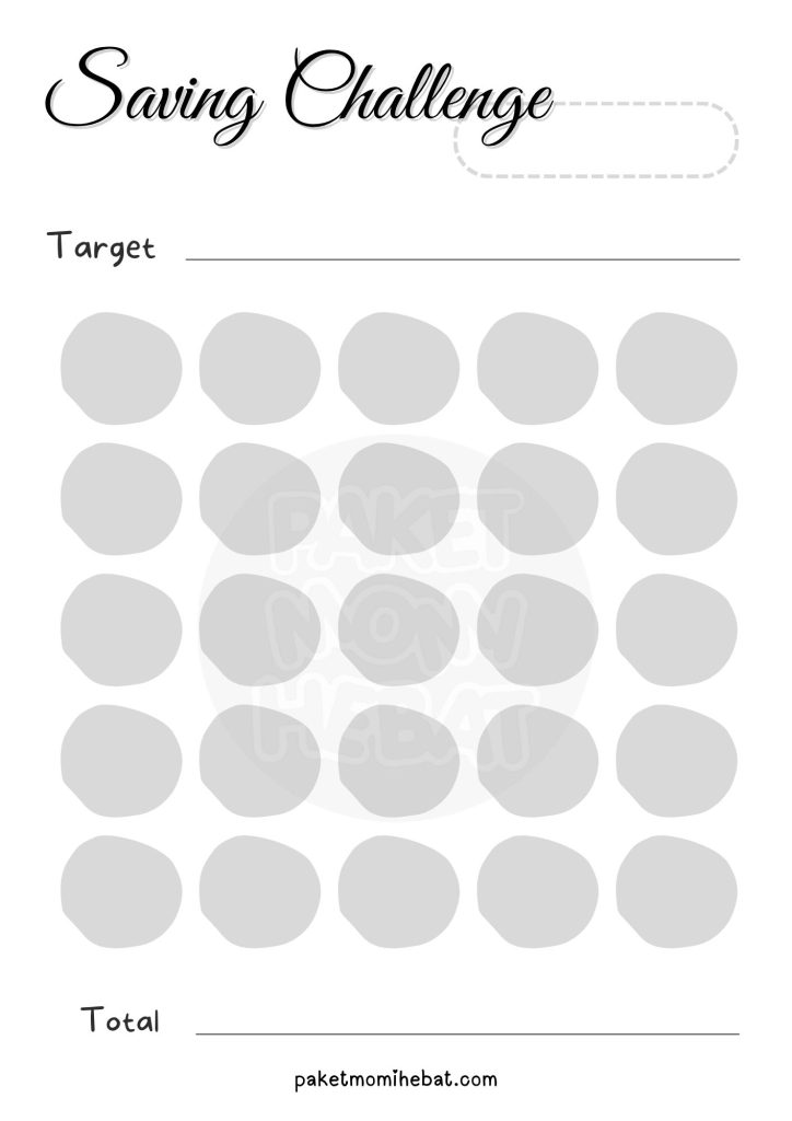 Template Saving Challenge - Kosongan Nominal Bebas